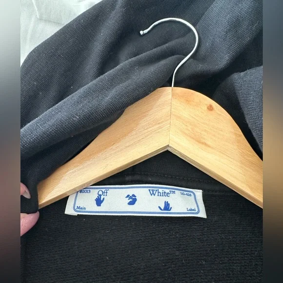 AUTHENTIC MEN’S OFF-WHITE ZIP UP SWEATSHIRT SIZE M - Picture 3 of 6